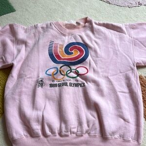 Vintage 1988 Seoul Korea Olympics pink sweater XL Hodori